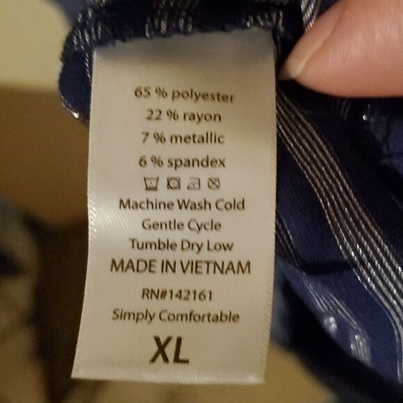 LuLaRoe Navy and Silver Dress  XL - Picture 5 of 5